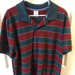 Brooks Brother Navy & Red Striped Polo